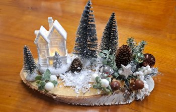 Vianočná dedinka v skle